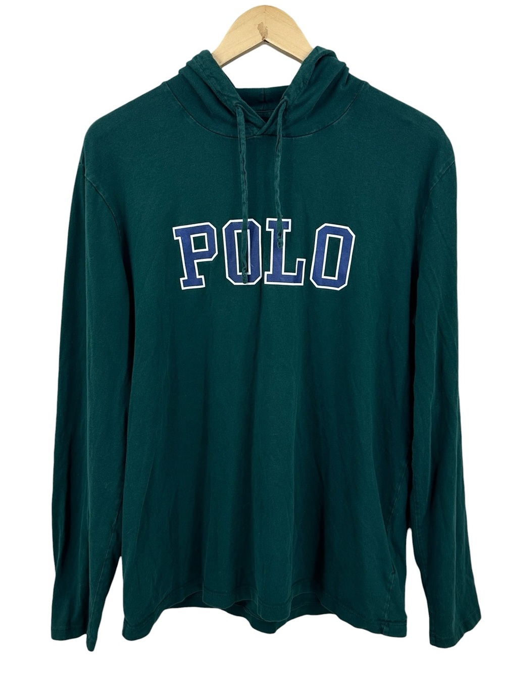 POLO RALPH LAUREN Boys Long Sleeve Shirt Hoodie Logo Top Green